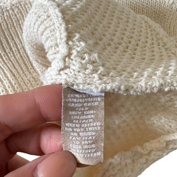Anthropologie Knitted & Knotted Cottagecore Knit Top in Cream Medium - Picture 13 of 14